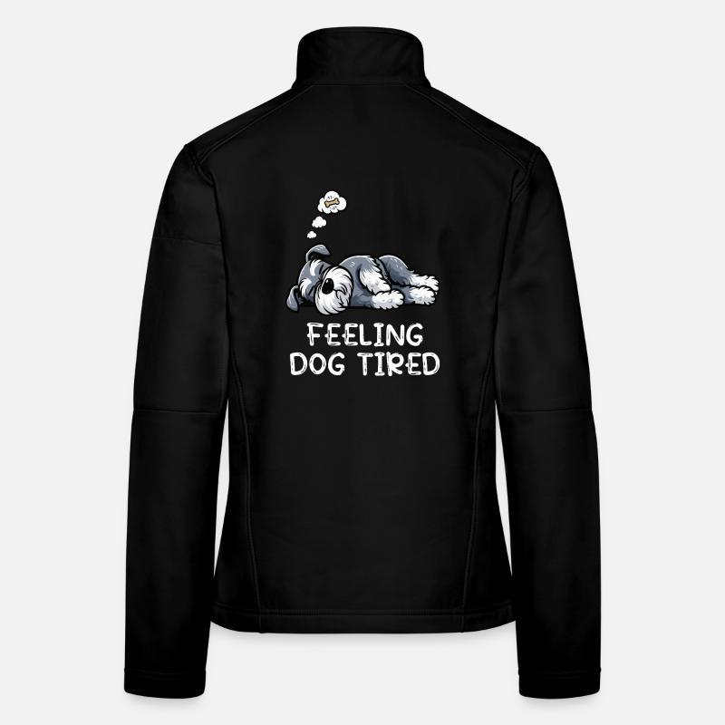 Se sentir fatigué par le chien Schnauzer Propriétaire de Schnauzer Veste en tissu softshell Femme