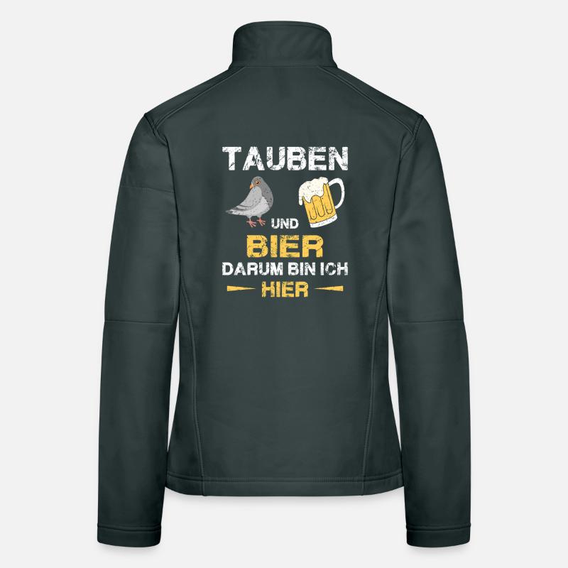 Taubenzüchter Taube Taubenzucht Spruch Brieftaube Frauen Softshelljacke