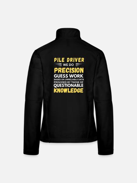 Tapis à pieux Nous faisons du travail de précision avec des devinettes - Veste en tissu softshell Femme - noir - Dos