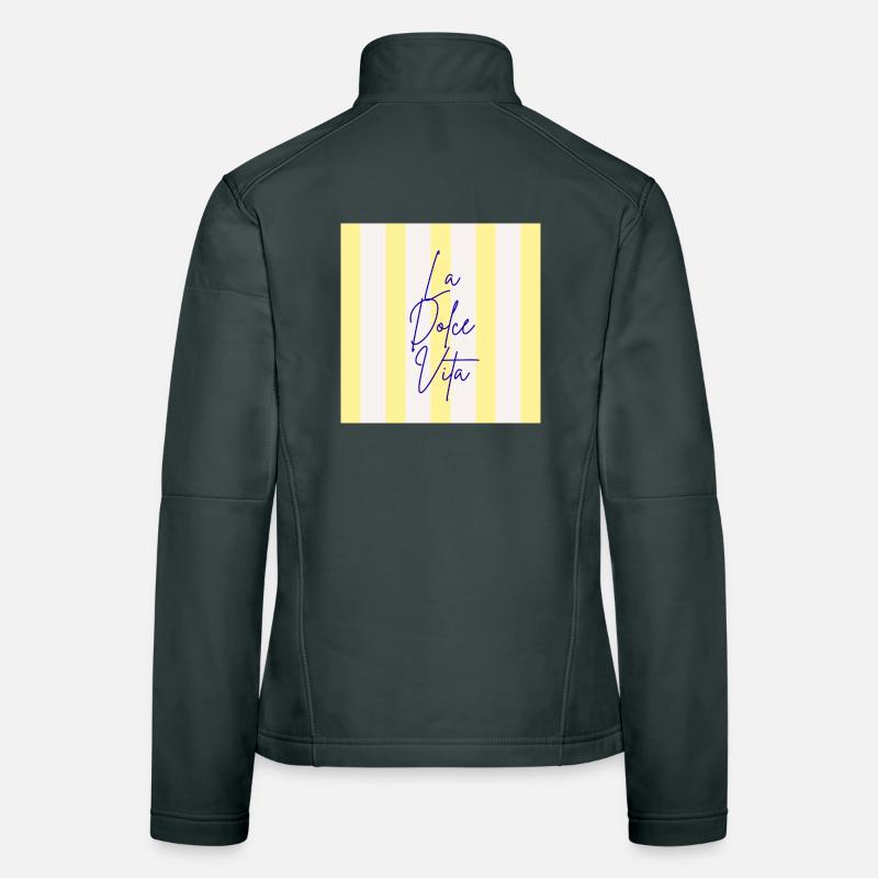 Minimalist LA DOLCE VITA Graphic Tee Design Veste en tissu softshell Femme