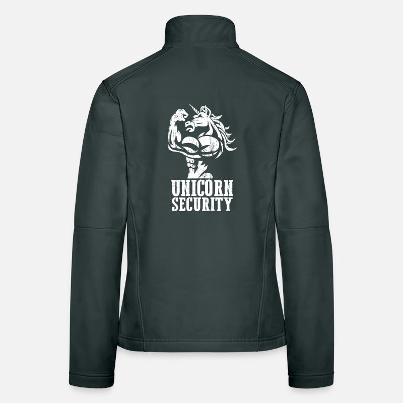 Emblème de sécurité de la licorne Veste en tissu softshell Femme