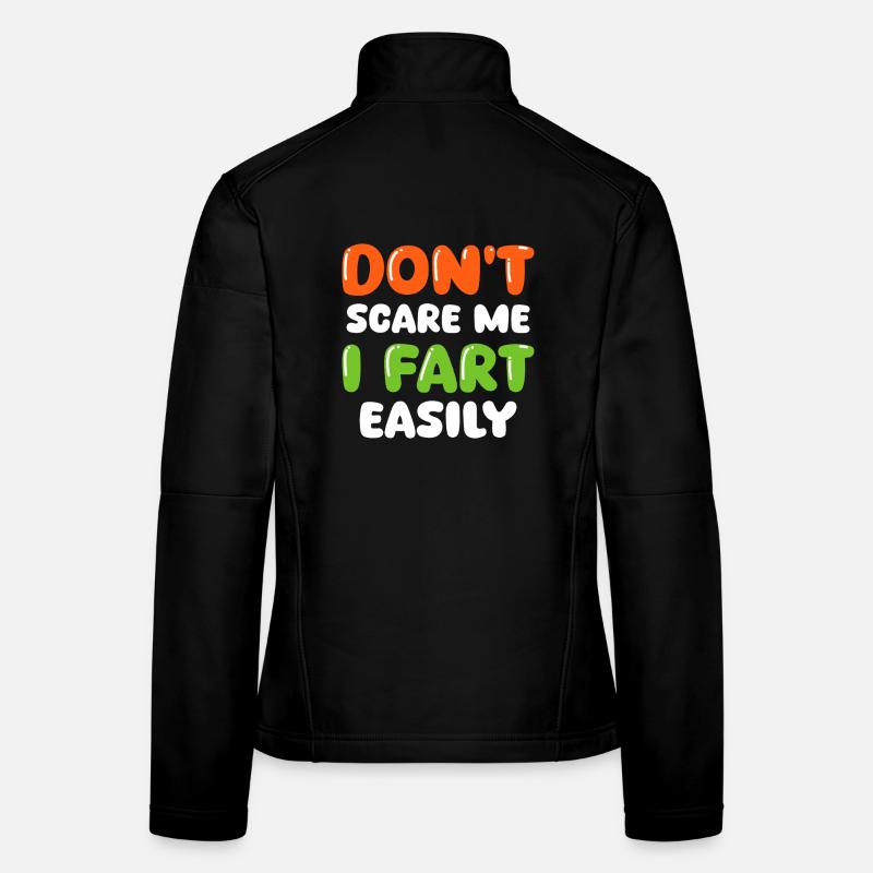 Ne péte-je pas drôle d’art typographique en lettres bulles Veste en tissu softshell Femme