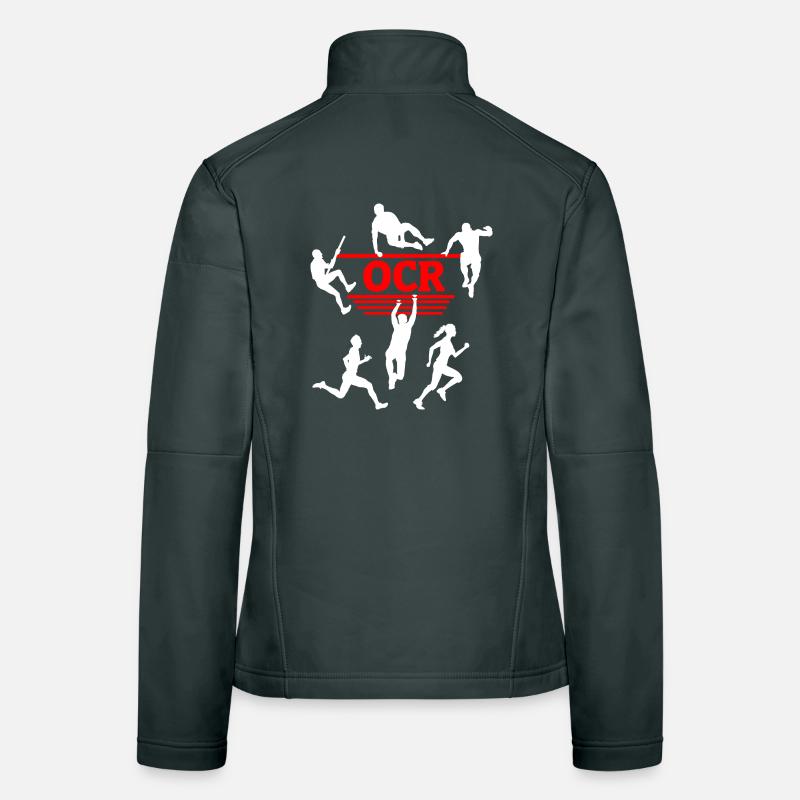 OCR Rot – Design der Hindernissilhouette Frauen Softshelljacke