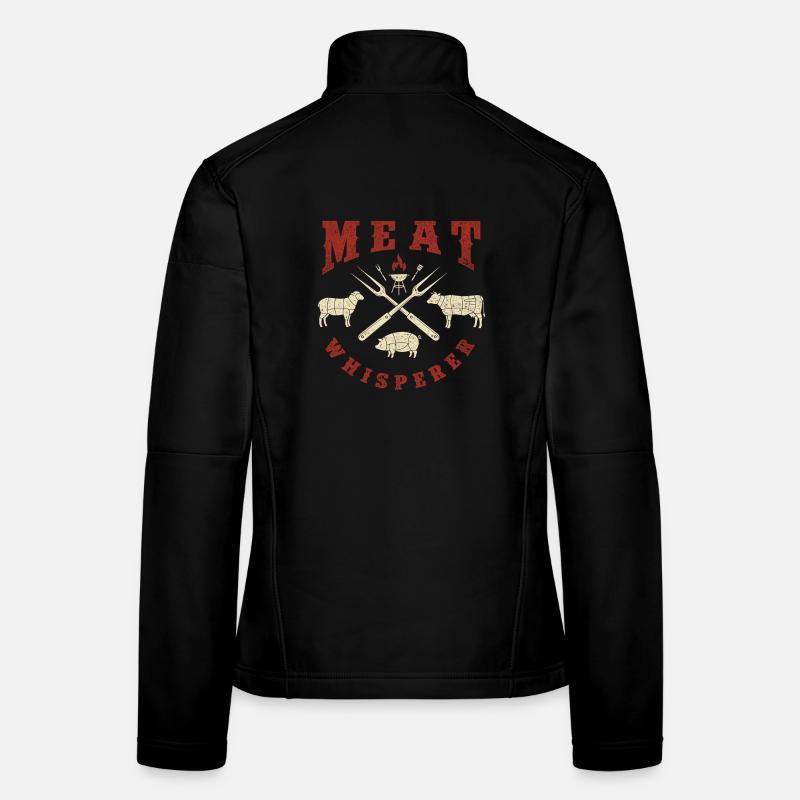 Humour Meat Whisperer BBQ Pitmaster Veste en tissu softshell Femme