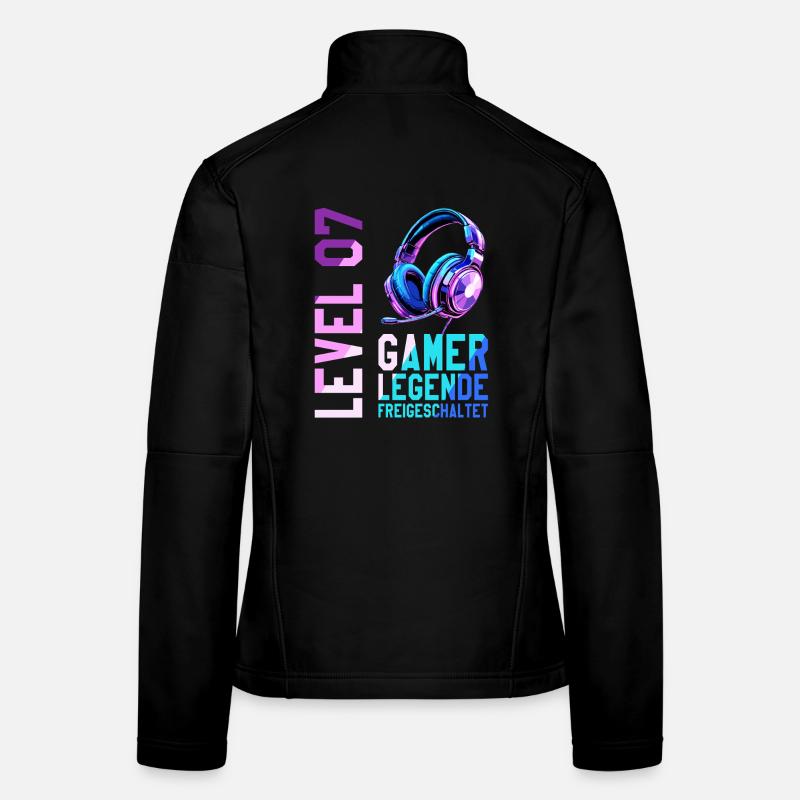 7. Geburtstag Junge Mädchen Gaming Level 7 Jahre Frauen Softshelljacke