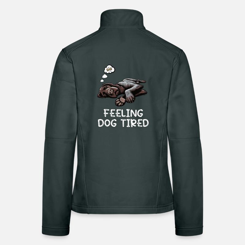 Feeling Dog Tired Deutsch Drahthaar drahthaar hund Frauen Softshelljacke