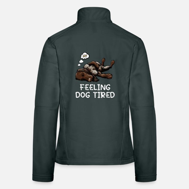 Feeling Dog Tired Deutsch Drahthaar drahthaar hund Frauen Softshelljacke