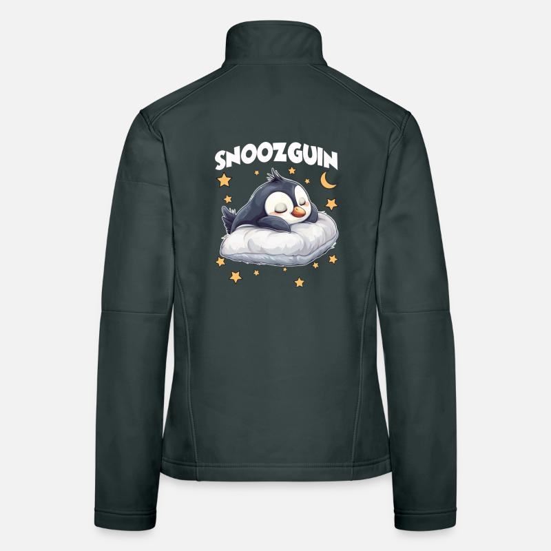 Snoozguin Pinguin Pyjama Morgenmuffel Langschläfer Frauen Softshelljacke