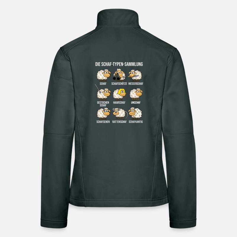 Die Schaf Typen Sammlung Lustiges Wortspiel Frauen Softshelljacke