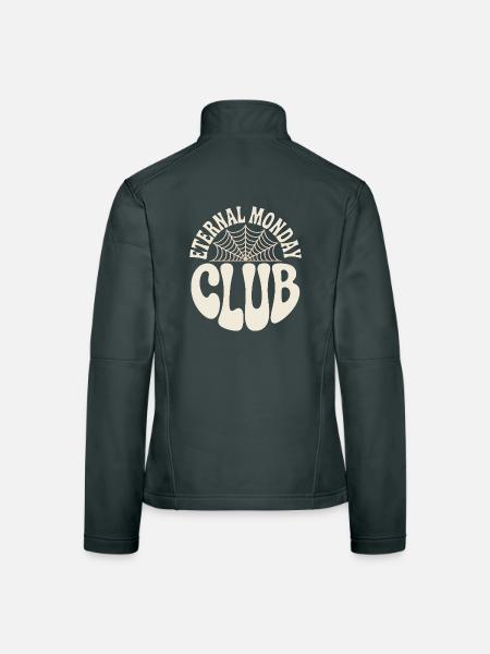 Emerald Monday Club-Logo - Frauen Softshelljacke - Schwarz - Hinten