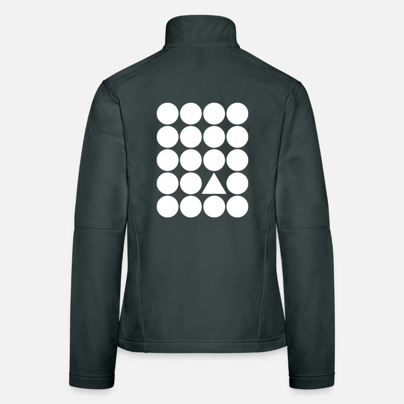 Accent géométrique du triangle en grille Veste en tissu softshell Femme