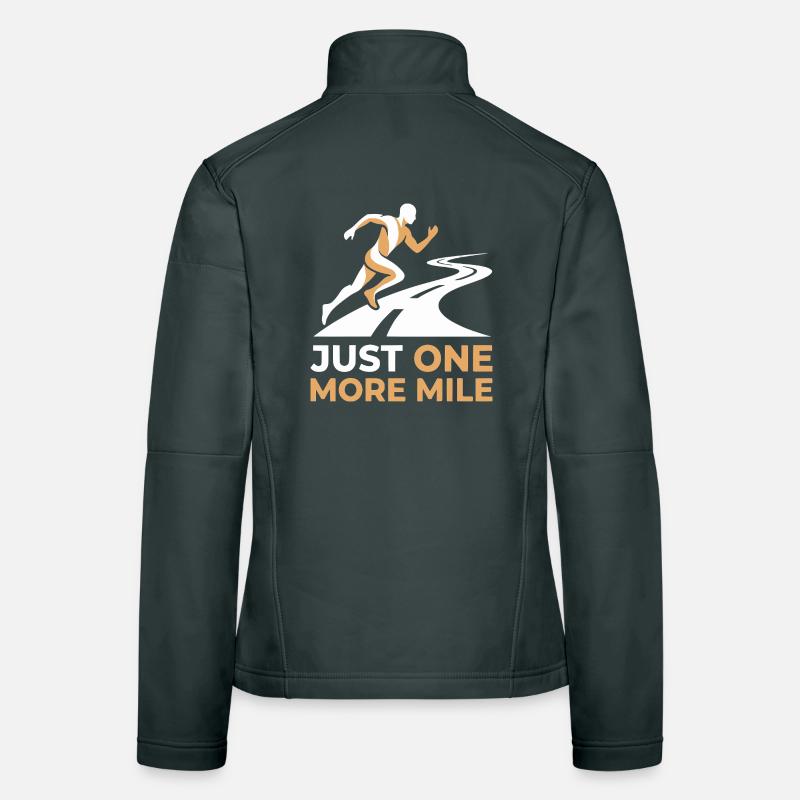 Motif de course juste un mile de plus Veste en tissu softshell Femme