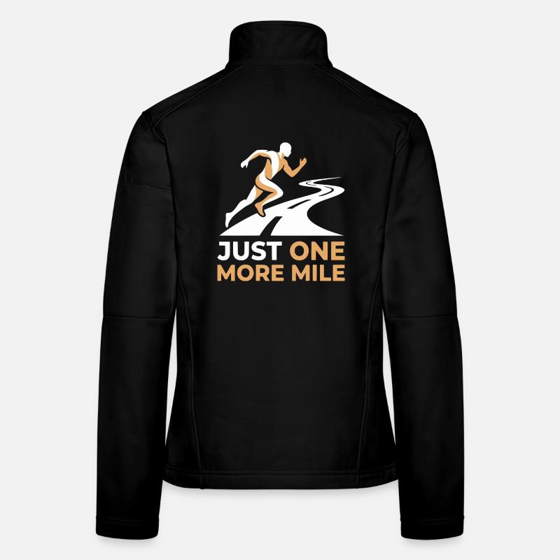 Motif de course juste un mile de plus Veste en tissu softshell Femme