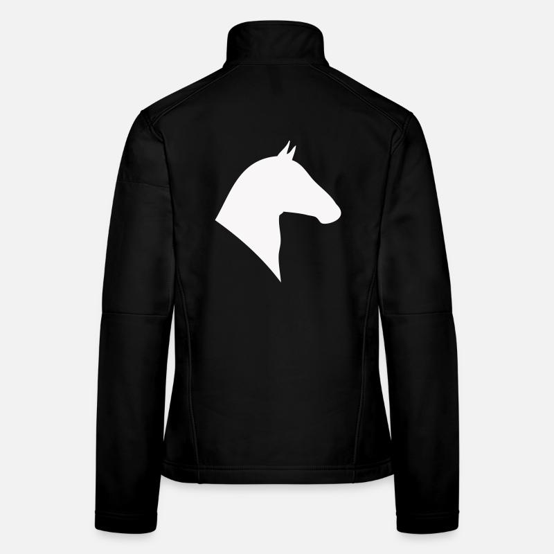 Pferdekopf Silhouette Minimal Frauen Softshelljacke