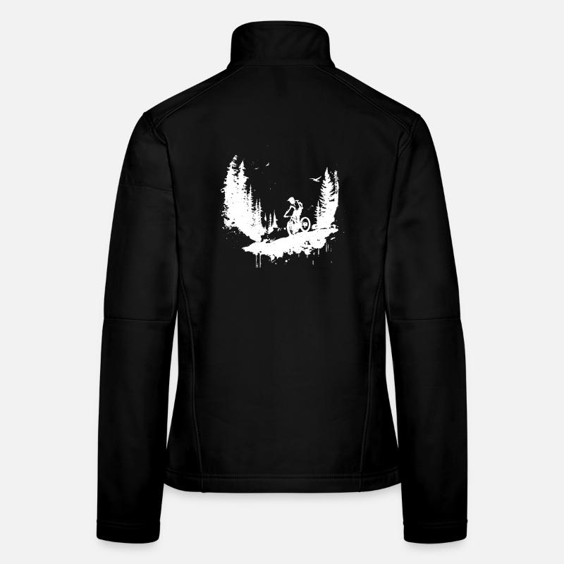 Mountainbiking Zeichnung Frauen Softshelljacke