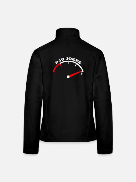 Papa-Witze Meter-Abschlag-Design - Frauen Softshelljacke - Schwarz - Hinten