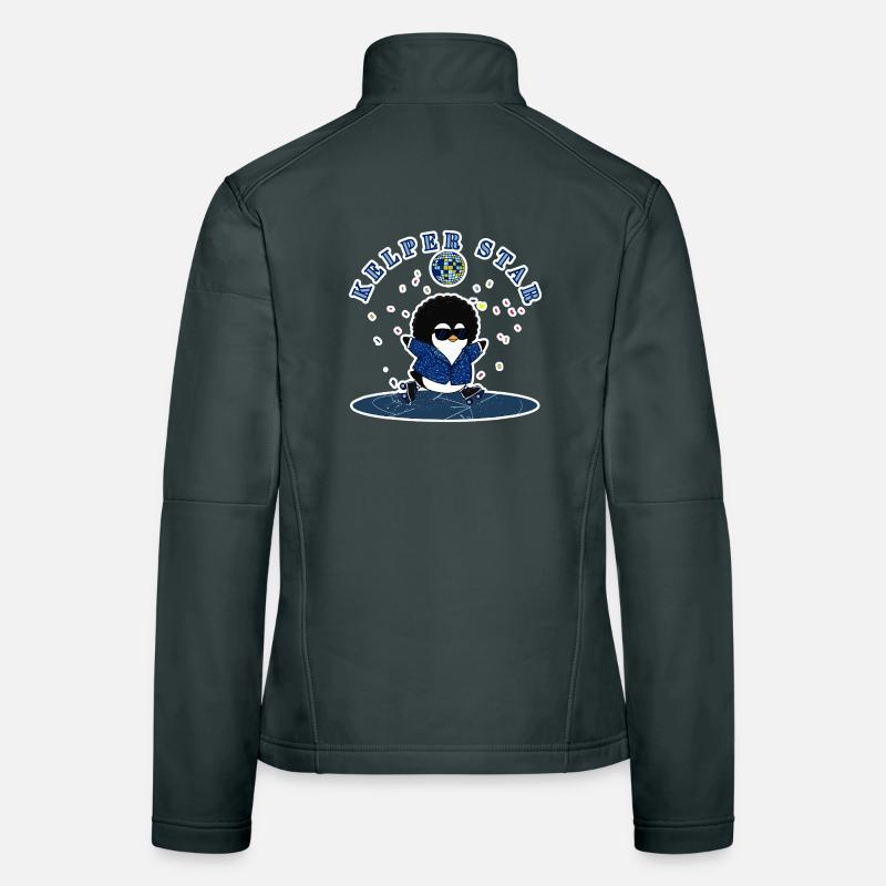 Falkland Islands  Cool Disco Penguin Snow Skater Women's Softshell Jacket
