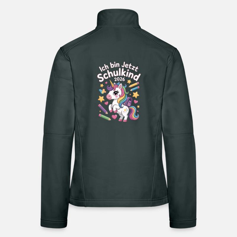  Ich Bin Jetzt Schulkind 2026 Einhorn Einschulung Frauen Softshelljacke