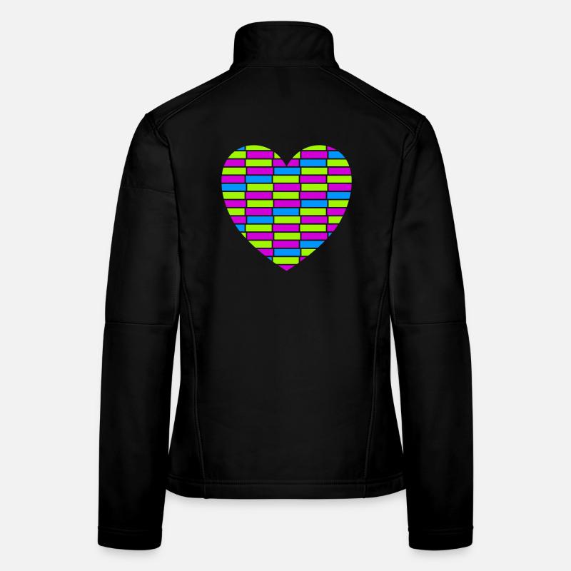 Cœur Veste en tissu softshell Femme