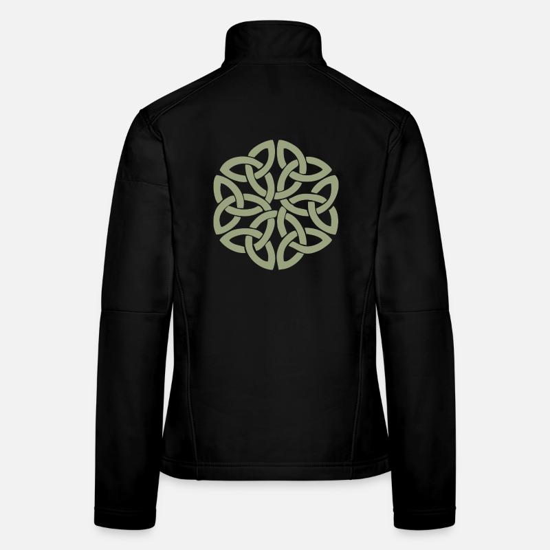 Nœud celtique entrelacé circulaire Veste en tissu softshell Femme