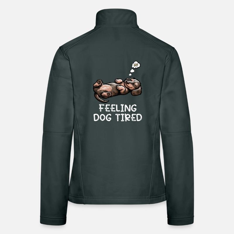 Se sentir fatigué par chien Teckel à poil dur Teckel teckel Veste en tissu softshell Femme