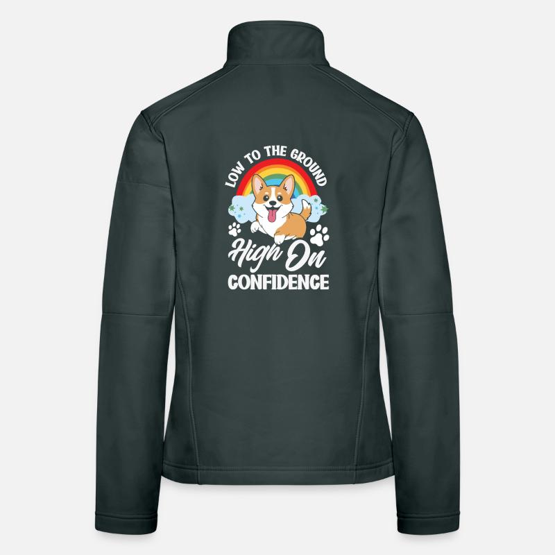 Kurze Beine, Große Einstellung, Corgi Frauen Softshelljacke