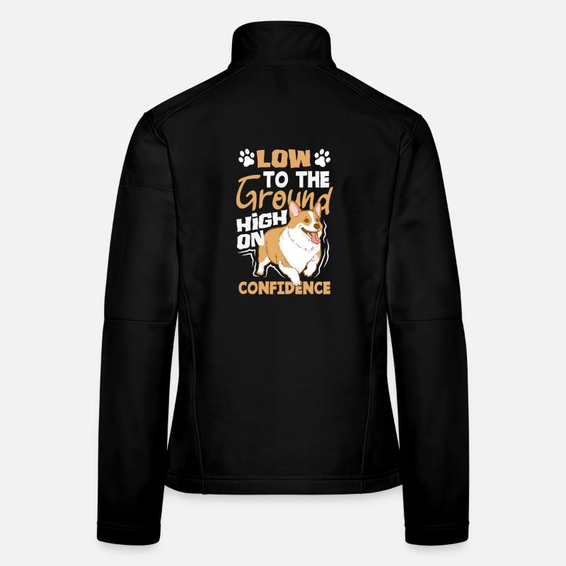 Short Legs, Tall Setting, Corgi Women's Softshell Jacket