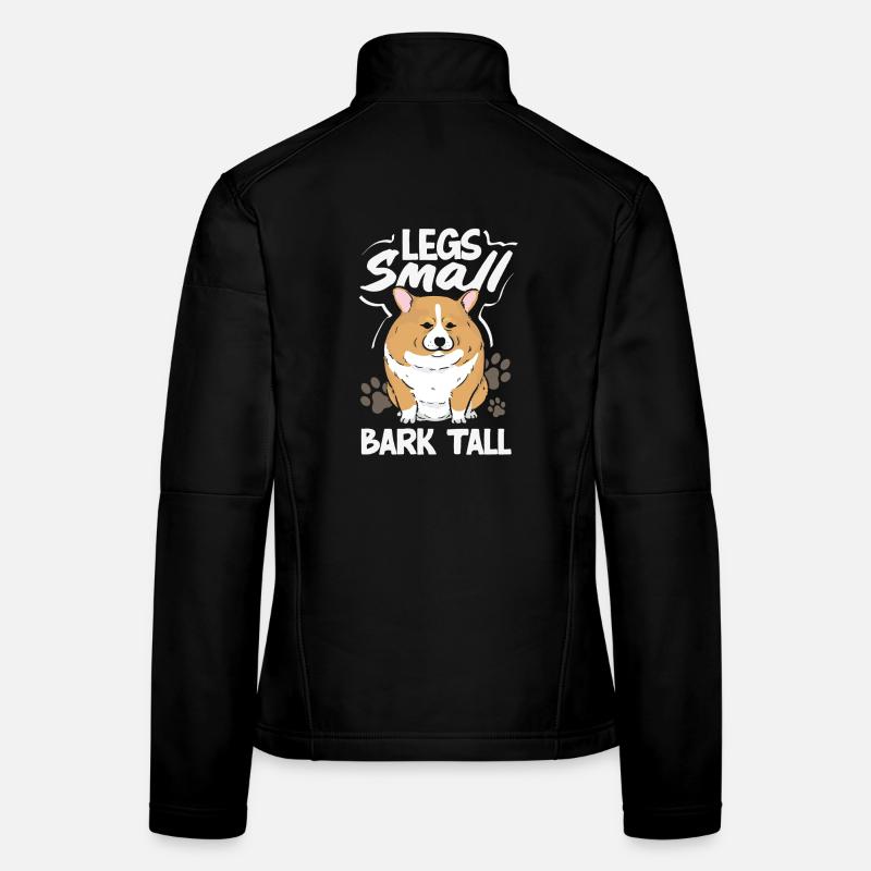 Kurze Beine, Große Einstellung, Corgi Frauen Softshelljacke