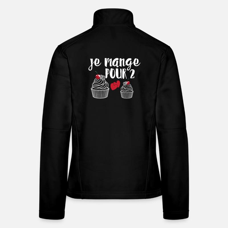 Je Mange Pour 2 Future Maman Grossesse Cadeau Veste en tissu softshell Femme