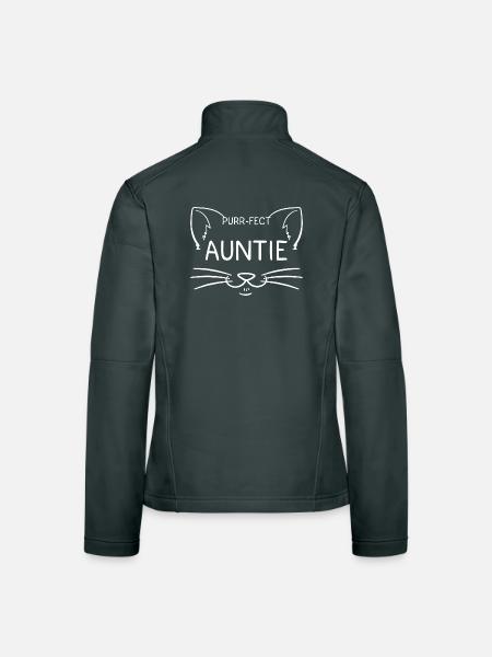 Purr-fect Auntie Cat Tee - Women's Softshell Jacket - mouse grey - Back