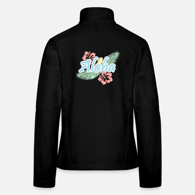 Fleurs tropicales d’été Aloha Veste en tissu softshell Femme