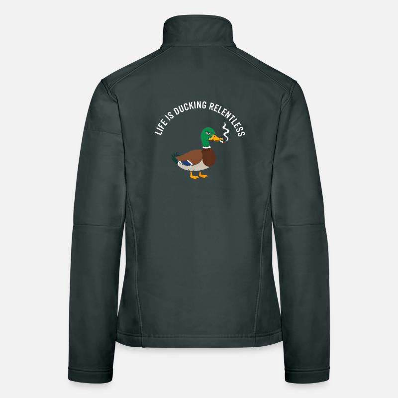 Satire implacable sur le tabagisme de canard Veste en tissu softshell Femme