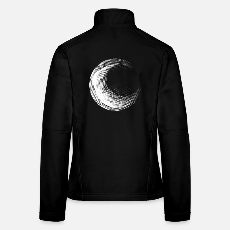 Conception de cercles points Veste en tissu softshell Femme
