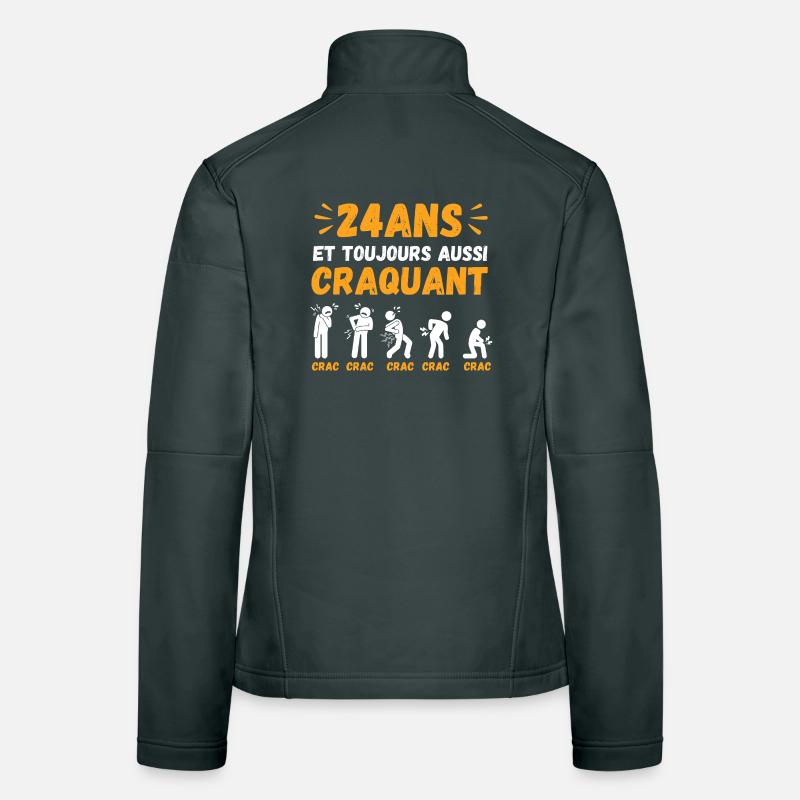 24 years old still as cute humor crack Women's Softshell Jacket