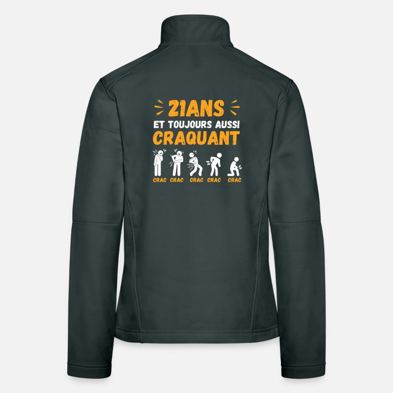 21 years old still as cute humor crack Women's Softshell Jacket