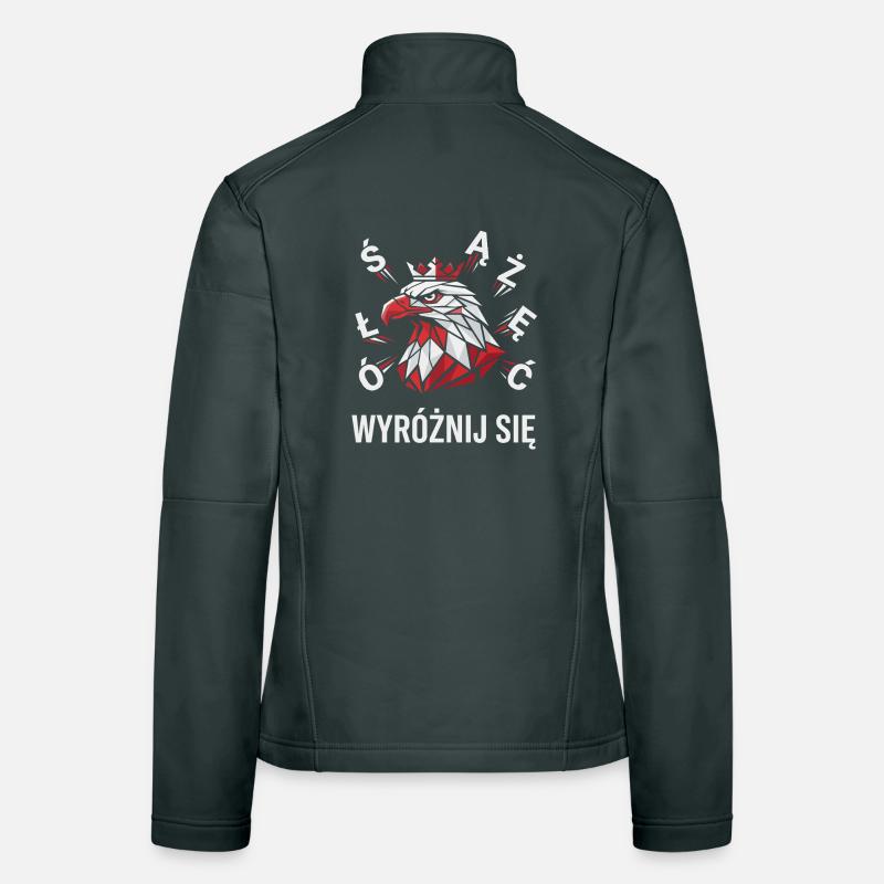 Fierté de Pologne Aigle Blanc Wyróżnij Się Veste en tissu softshell Femme
