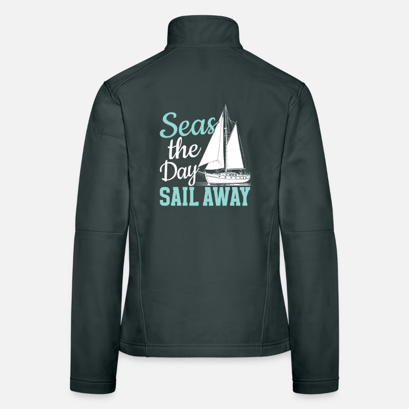 Mers Le jour Navigation Voile Capitaine de Voile Veste en tissu softshell Femme