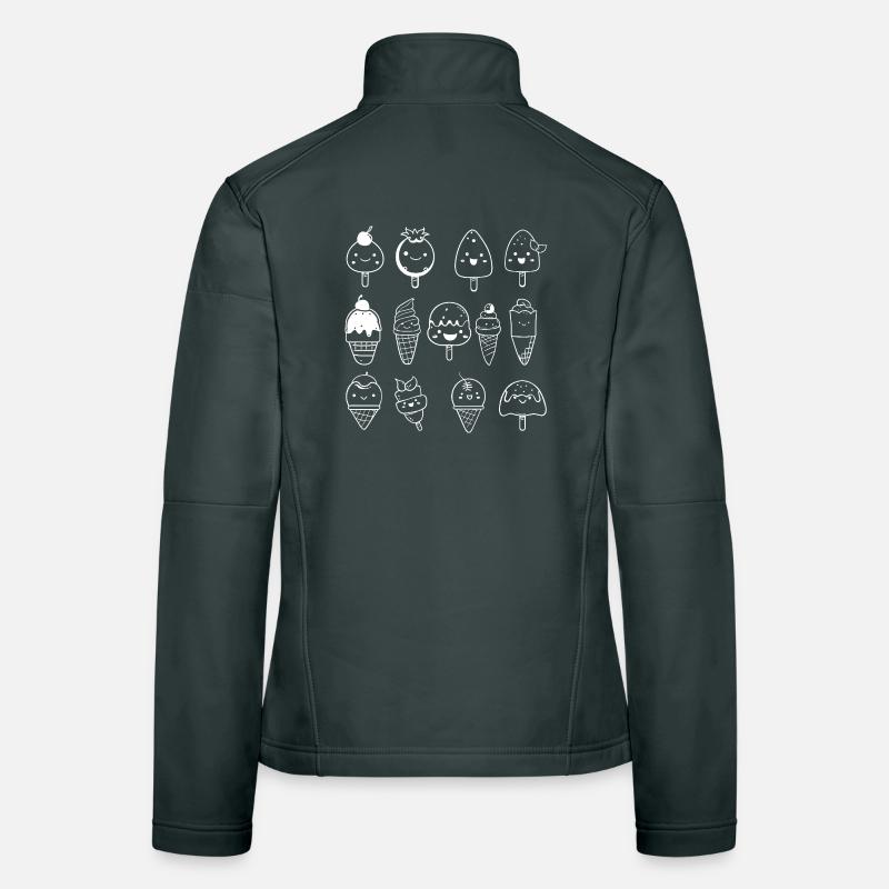 Eiscreme Sorten Comic Look Frauen Softshelljacke