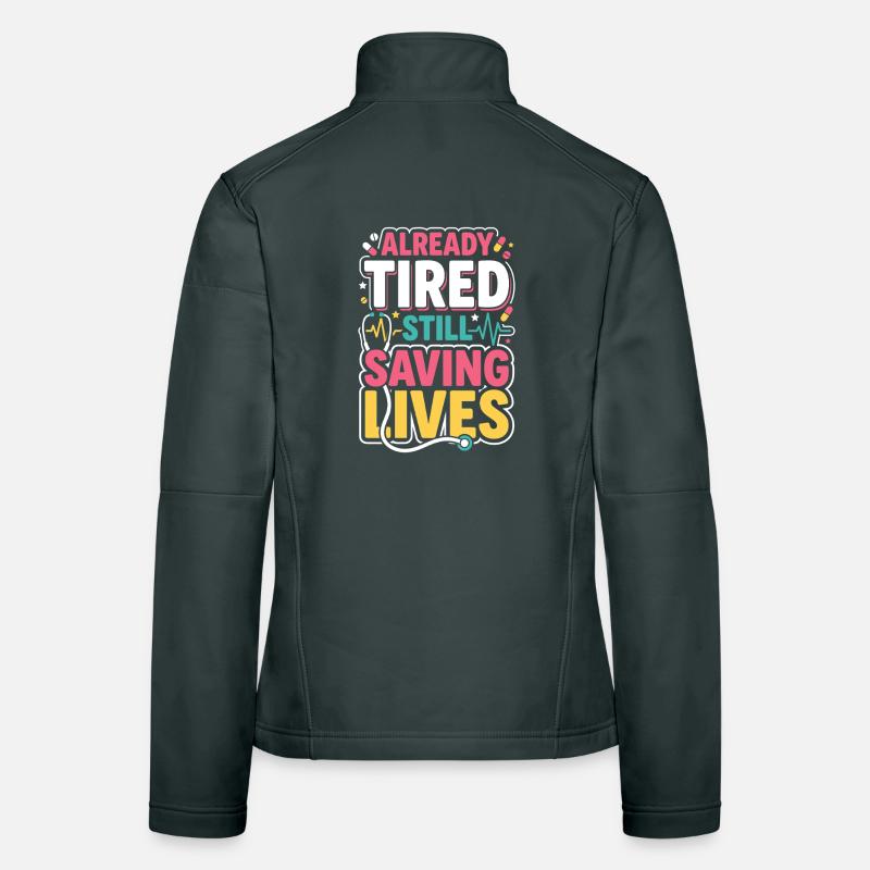 Night Shift Nurse, Tired Women's Softshell Jacket
