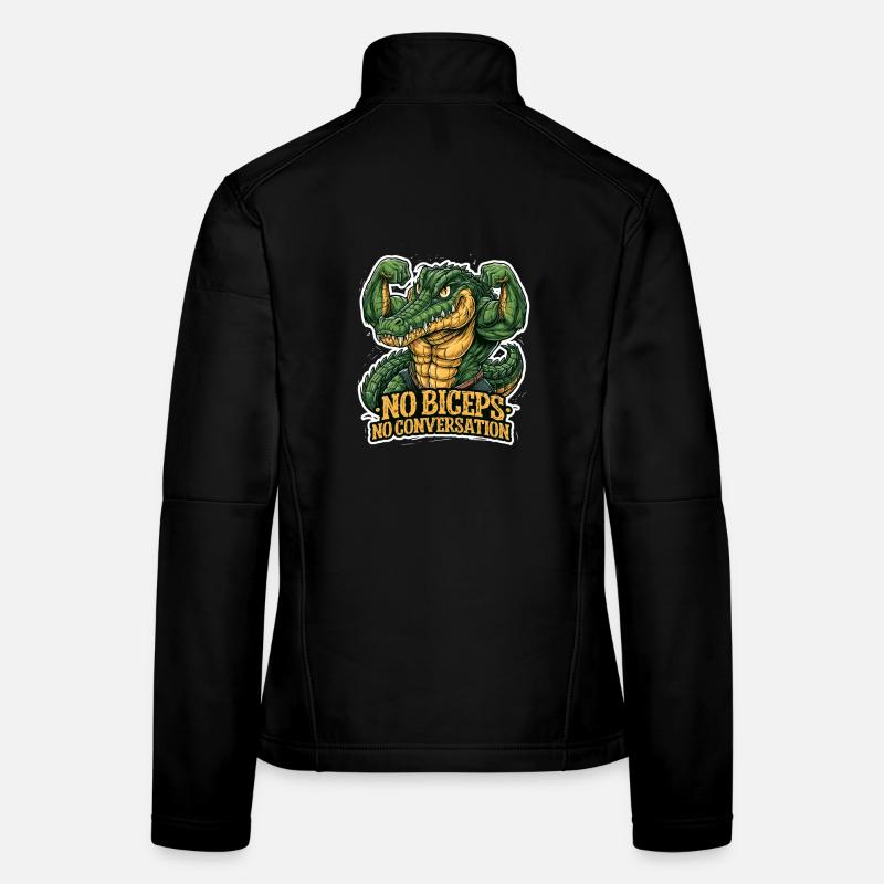 Sarcastic gym crocodile for men Women's Softshell Jacket