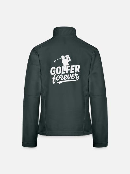 Golfer Forever Logo-Motiv - Frauen Softshelljacke - Schwarz - Hinten