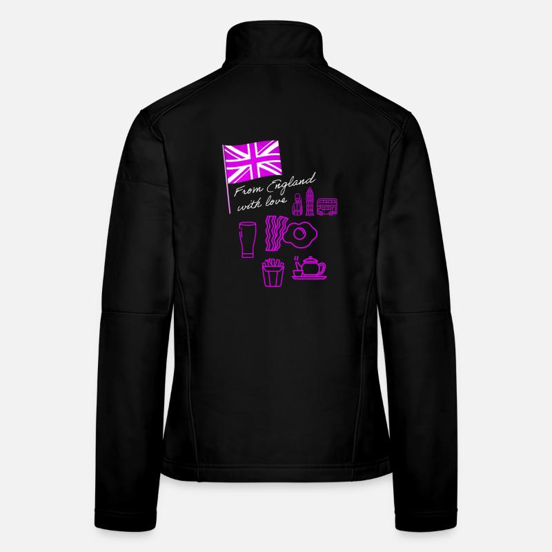 EXANGLIA (Lila + Weißer Text) Frauen Softshelljacke