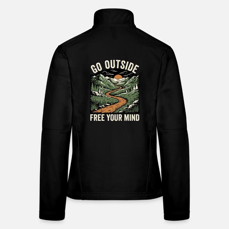 Hiker Nature Saying Women's Softshell Jacket