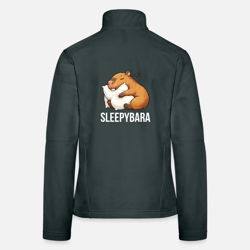 Capybara Schlafen lustig Frauen Softshelljacke