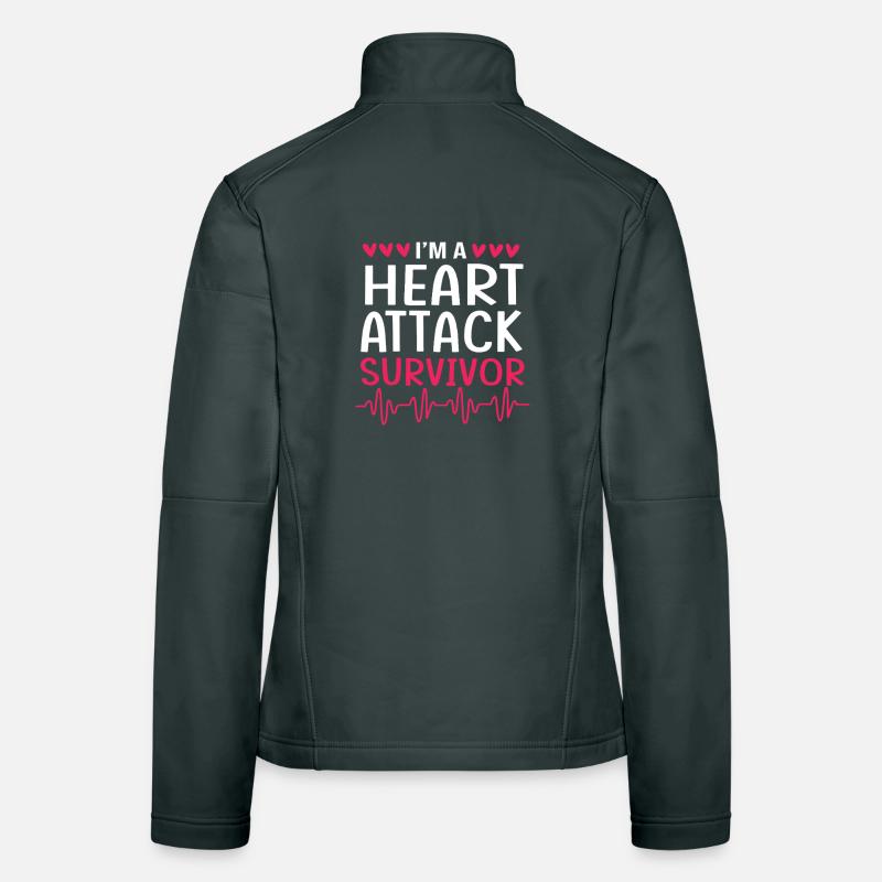 heart attack Women's Softshell Jacket