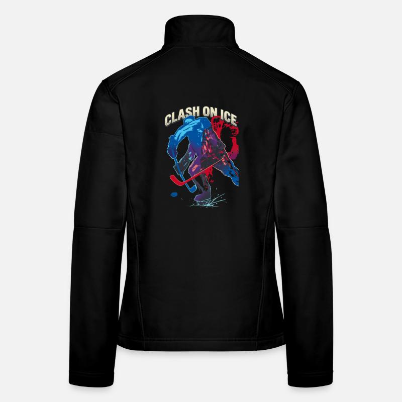 Retro Eishockeyspieler Clash  Frauen Softshelljacke