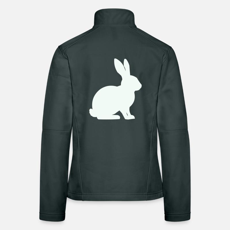 Hase Silhouette Minimal Frauen Softshelljacke