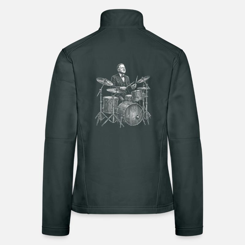 Herbert Hoover joue de la batterie Veste en tissu softshell Femme