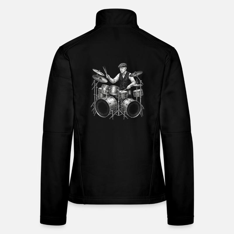 Calvin Coolidge joue de la batterie Veste en tissu softshell Femme
