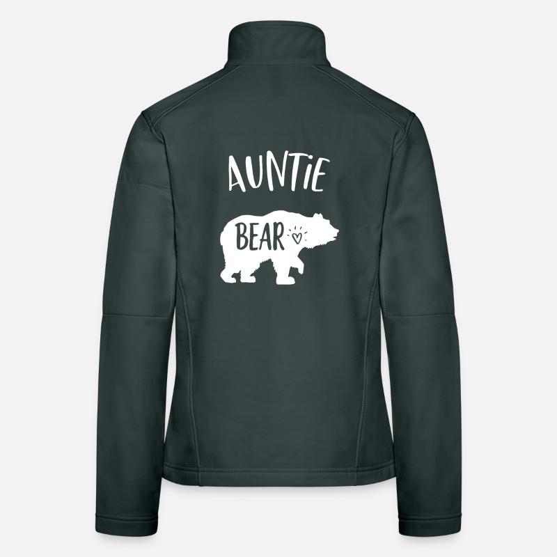 Auntie Bear Silhouette Women's Softshell Jacket